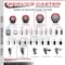 Service Caster 4'' Red Poly Wheel Swivel 1-1/8'' Expanding Stem Caster SCC-EX20S414-PPUB-RED-118 - alternate 3